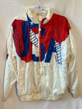 Vintage 80s Adidas 1988 Team USA Olympics Medal Stand Jacket Rare